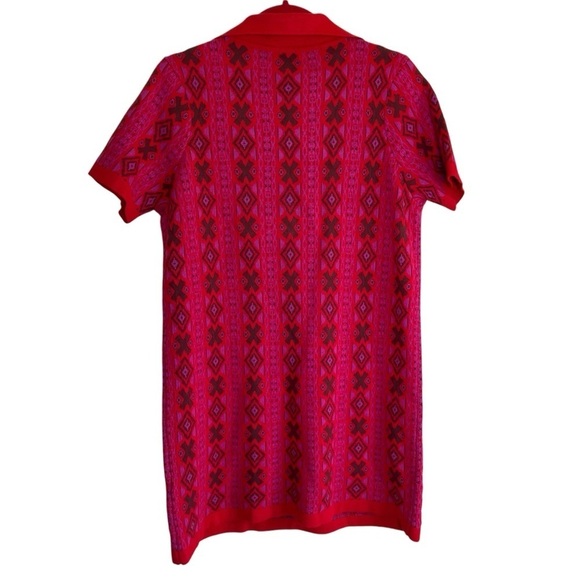 Free People Kitt Mini Dress Wool Blend Knitted Berry Combo Retro Boho 70s Sz M - Picture 5 of 16